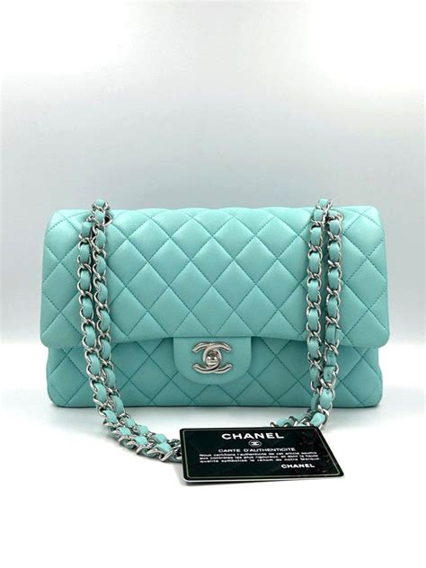 chanel tiffany blue classic flap